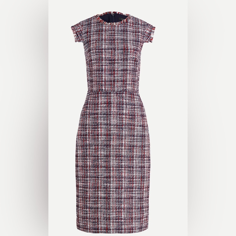 NWOT — J. Crew Resume Dress in Azalea Tweed